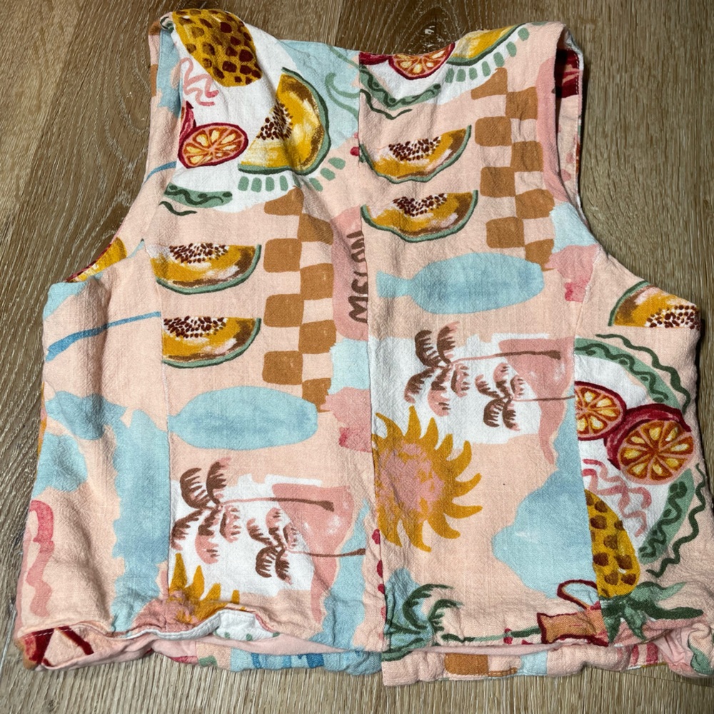 Colorful Patterned Crop Top
